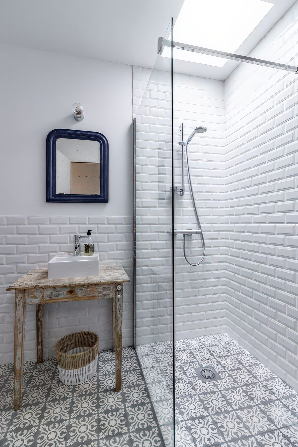 Keep your shower all-private with a skylight yet very natural and welcoming.