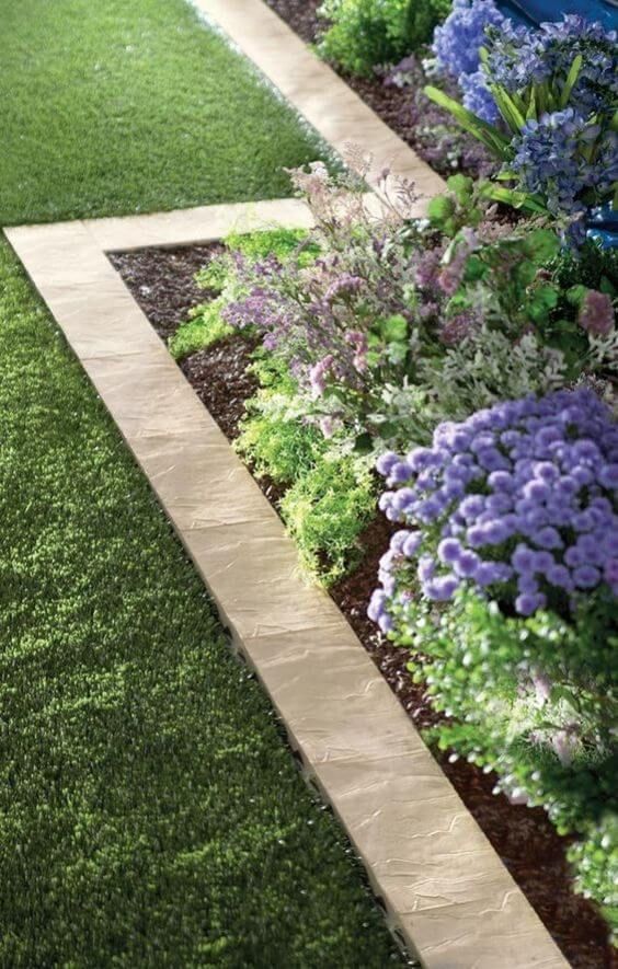 Simple stone borders are a nice and very laconic idea for a contemporary garden, you may go for raised or usual garden beds.