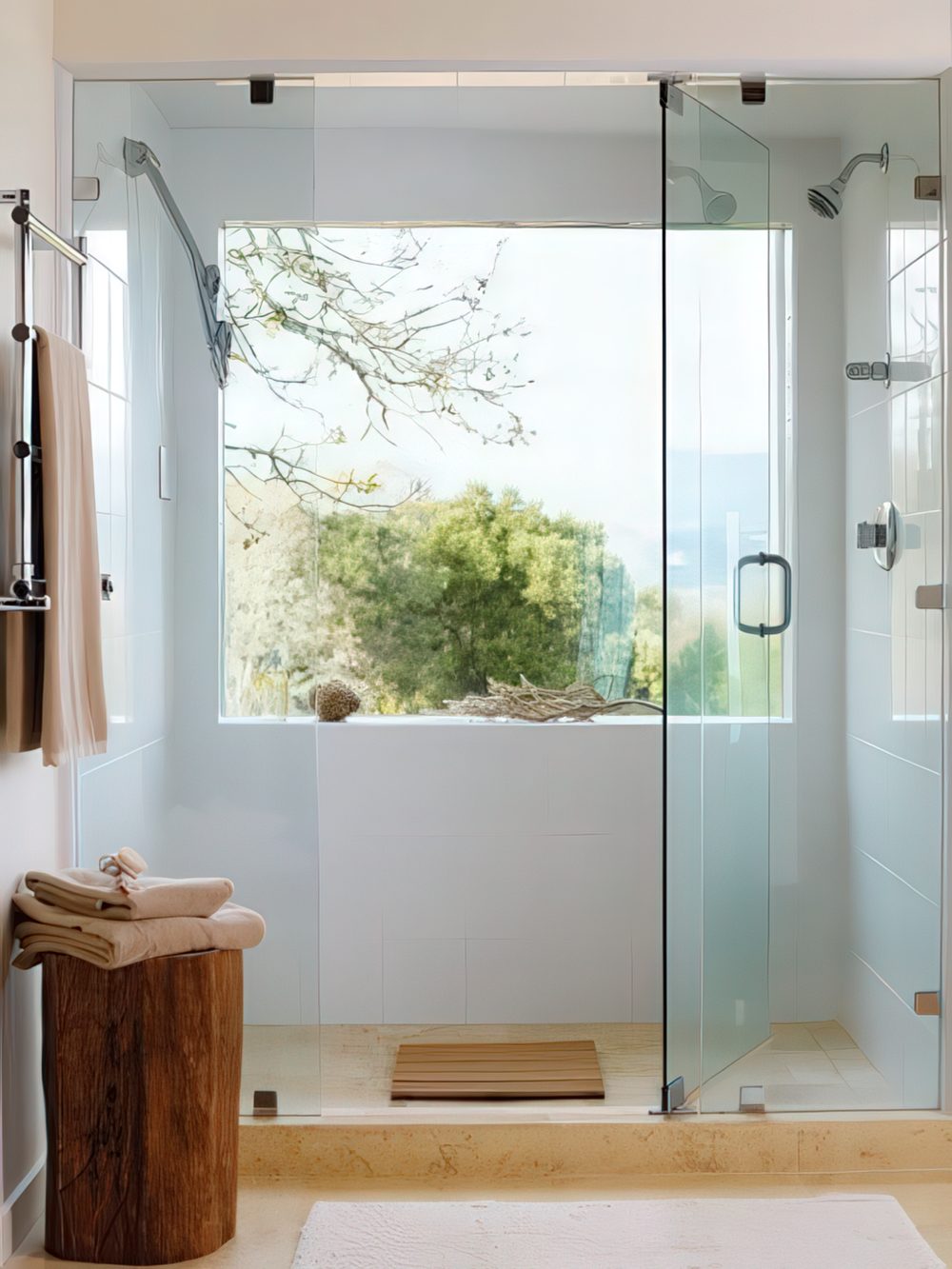 If you don't have neighbors, going for a large window is okay and you may enjoy the views.