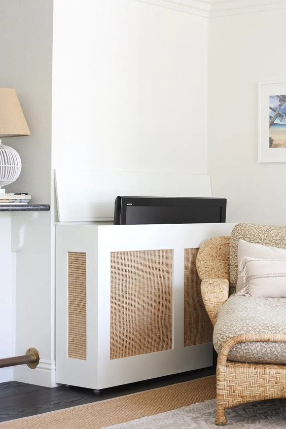 A TV lift cabinet will let you lift your TV when needed and hide it whenever you want without applying any effort at all.