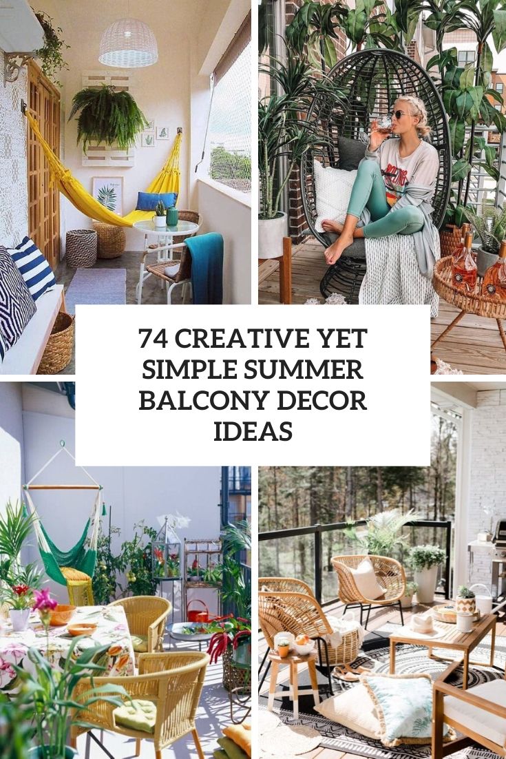 creative yet simple summer balcony decor ideas