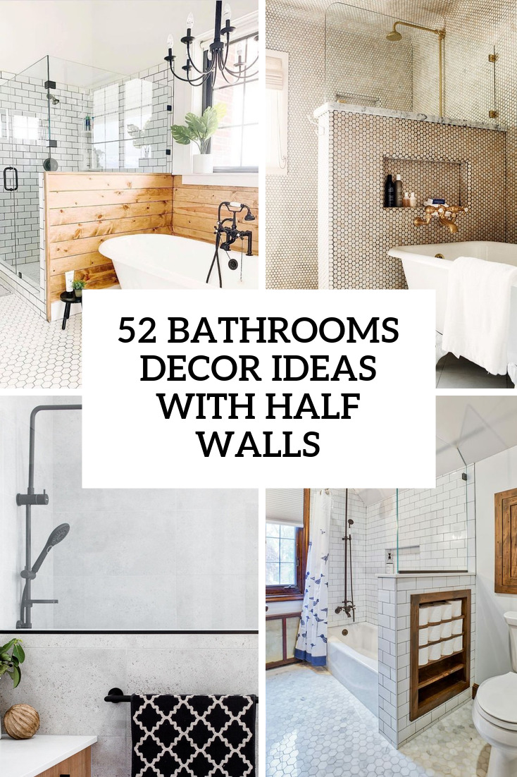 bathrooms with half walls